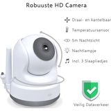 ELRO BC3000-2 Babyfoon - Royale - 12,7 cm Touchscreen Monitor - HD- & App