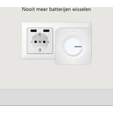 Elro - Funk Türklingel-Set 2 Empfänger Batterie & Steckdose, optisches Signal, Weiß