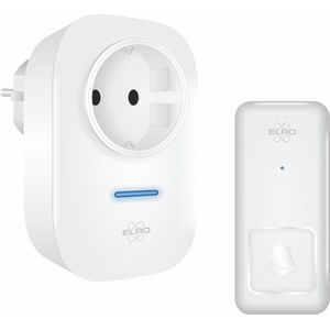 ELRO DB4000 Draadloze Kinetische Deurbel Set – met Plug-in Ontvanger met Stopcontact – Geen Batterijen nodig