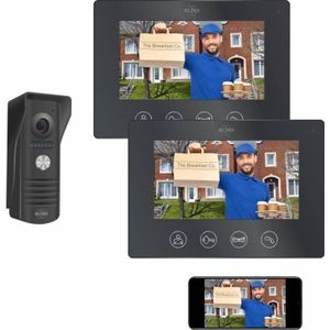 Elro Dv50 Ip Wifi Deur Intercom - Met 2x 7 Inch Kleurenscherm - Bekijken En Communiceren Via App