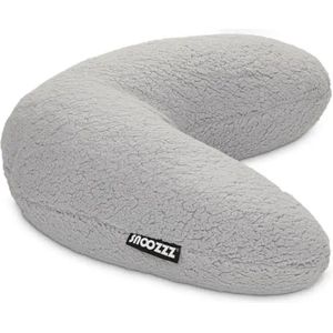 Snoozzz - Voedingskussen Small - Teddy Grijs - 120 cm - Fiber Vulling