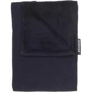 Snoozzz Baby Deken Ledikant deken - 100 x 135 cm - zachte teddy met hydrofiel katoen - Zwart