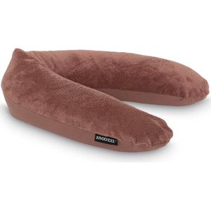 Snoozzz Zwangerschapskussen Zijslaapkussen Lichaamskussen Premium kwaliteit - 185 cm - microparel vulling - luxe draagtas - zachte teddy met katoen - Teddy Chestnut