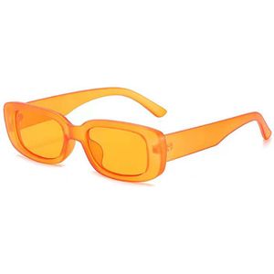 Freaky Glasses - Zonnebril classic model - Festival bril - Techno - Rave glasses - Koningsdag - Heren - Dames - Transparant oranje