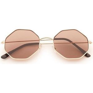 Freaky Glasses® – Festival Bril – Rave Zonnebril – Ronde Hoeken - Dames – Heren - Bruin