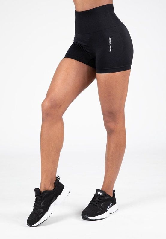 Gorilla Wear Quincy Seamless Cycling Shorts - Zwart