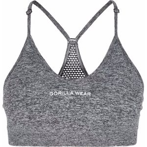 Gorilla Wear - Quincy Seamless Sportbeha - Grijs - Medium Ondersteuning - Verstelbare Schouderbandjes