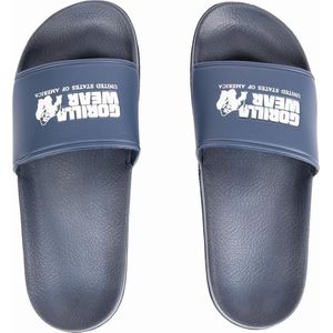 Gorilla Wear - Pasco Badslippers - Marineblauw - Unisex - Lichtgewicht - Waterafstotend - Anti-Slip