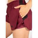 Salina - 2-In-1 Shorts - Burgundy Red - Katoen