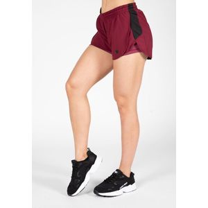Salina - 2-In-1 Shorts - Burgundy Red - Katoen