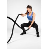 Gorilla Wear - Mesh Crop Top - Zwart - Polyester en Elastaan - Logo-print