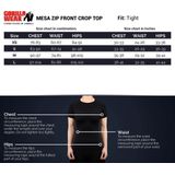 Gorilla Wear - Mesh Crop Top - Zwart - Polyester en Elastaan - Logo-print