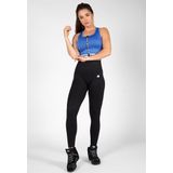 Gorilla Wear - Mesh Crop Top - Zwart - Polyester en Elastaan - Logo-print