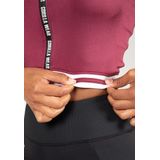 Gorilla Wear - Mesa Zip Front - Crop Top - Bordeauxrood - Rekbare Stoffen, Medium Ondersteuning