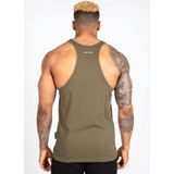 Gorilla Wear - Carter Stretch Tank Top - Legergroen - Katoen/Elastaan