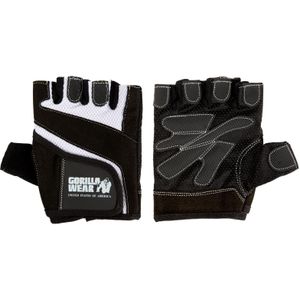 Gorilla Wear Womens Fitness Gloves - Fitness Handschoenen - Zwart/Wit - L