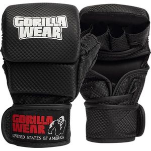 Gorilla Wear Ely MMA Bokshandschoenen - MMA Gloves - Zwart/Wit - L/XL