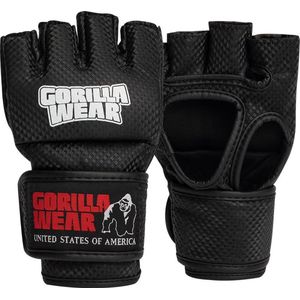 Gorilla Wear Berea MMA Handschoenen (Zonder Duim) - MMA Gloves - Zwart/Wit - M/L