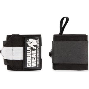 Gorilla Wear - Wrist Wraps Ultra - Zwart/Wit - Polsbeschermers