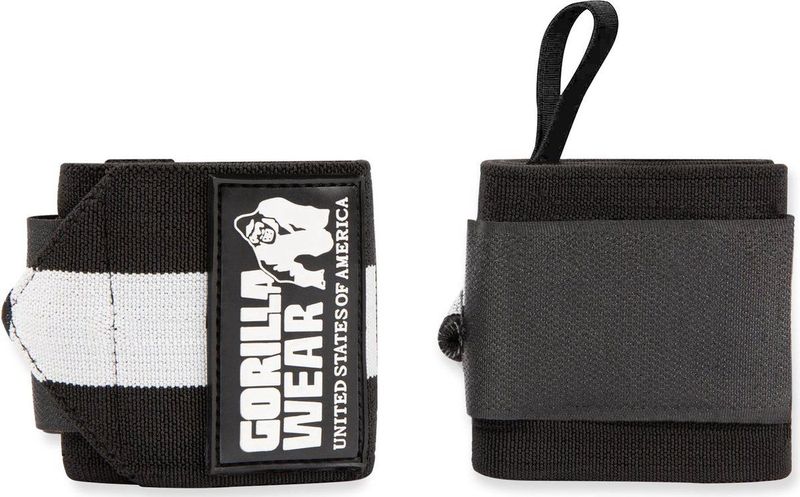 Gorilla Wear - Wrist Wraps Ultra - Zwart/Wit - Polsbeschermers