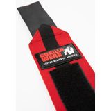 Gorilla Wear - Wrist Wraps Ultra - Zwart/Rood - Comfortabele Pasvorm - Unisex