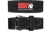 Gorilla Wear 4 Inch Leren Lifting Belt - Zwart - S/M