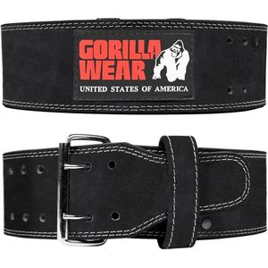Gorilla Wear 4 Inch Leren Lifting Belt - Zwart - 2XL/3XL