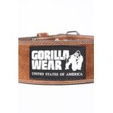 Gorilla Wear 4 Inch Leren Lifting Belt - Bruin
