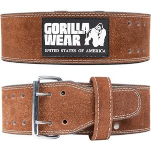 Gorilla Wear 4 Inch Leren Lifting Belt - Bruin