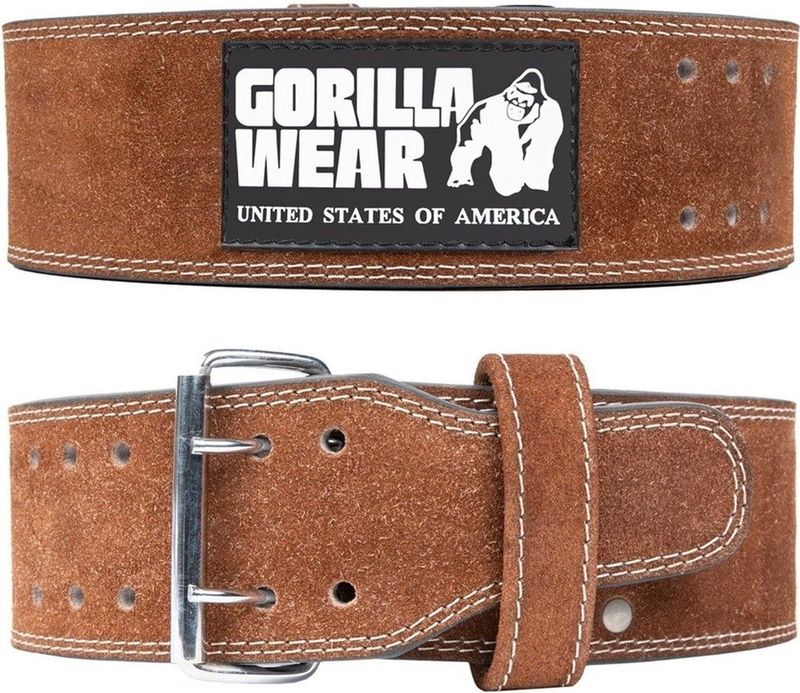 Gorilla Wear 4 Inch Leren Lifting Belt - Bruin