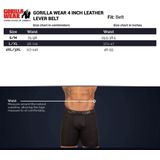 Gorilla Wear 4 Inch Leren Lever Lifting Belt - Bruin