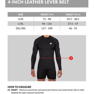 Gorilla Wear 4 Inch Leren Lever Lifting Belt - Bruin - 2XL/3XL