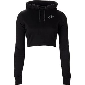 Gorilla Wear - Pixley Crop Top Hoodie - Zwart - Katoen