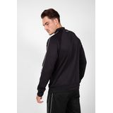 Trainingsjas - Zwart - Sweatstof - Opstaande Kraag - Lange Mouw