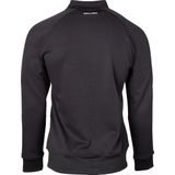 Trainingsjas - Zwart - Sweatstof - Opstaande Kraag - Lange Mouw