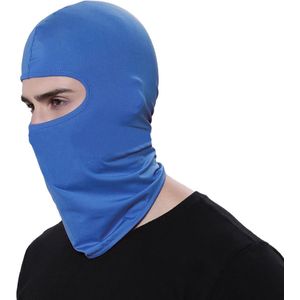 Bivakmuts voor o.a. Skien, Snowboarden, Motorrijden, Wielrennen & Schaatsen - Gezichtsmasker Balaclava Bivak Muts Nekwarmer - One Size / Unisex - Volwassenen - Blauw