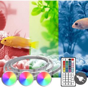 Aquarium led strip 100 t/m 150 meter 3x RGB voor Aquarium - Complete set met bediening - Aquarium verlichting