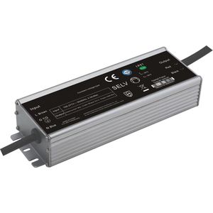 Waterdichte adapter voor led strips 150 Watt - 24V / 6.25A - Zwart