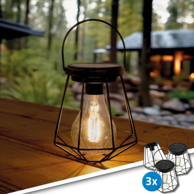 Solar Tafel- en Hanglamp Buiten 'Vogue' - Voordeelset van 3 Stuks