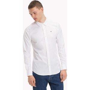 Tommy Hilfiger, Heren, Overhemden, Wit, Maat: S Katoen,