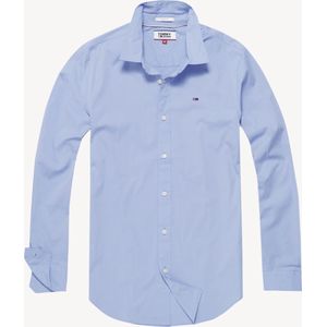 Tommy Jeans Herenhemd Original Stretch Slim Fit, blauw (lavendelglans), M