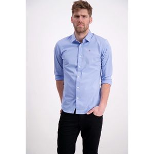 Tommy Jeans - Overhemd - Blauw - Biologisch Katoen