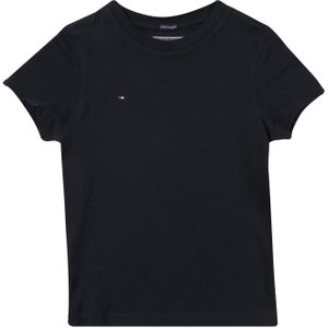 Tommy Hilfiger - Korte Mouwen T-shirt - Blauw - Biologisch Katoen