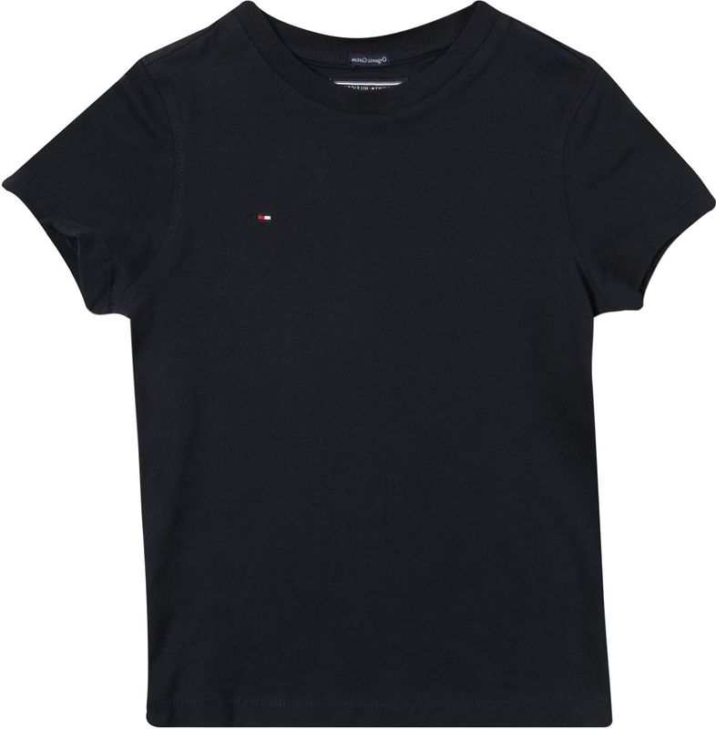 Tommy Hilfiger - Korte Mouwen T-shirt - Blauw - Biologisch Katoen