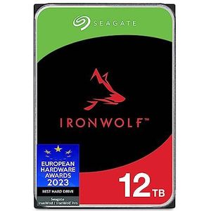 Seagate IronWolf 12TB, Interne Harde Schijf, voor NAS RAID, NAS, 3.5"", SATA 6 GB/s, 7200 RPM, Data Rescue Service (ST12000VNZ008)