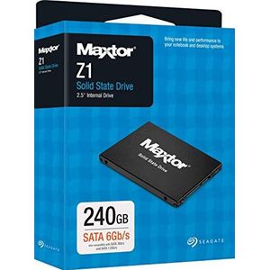 Maxtor Z1 SSD 240 GB, interne SATA SSD 6,35 cm (2,5 inch) tot 540 Mb/s, YA240VC1A001, zwart