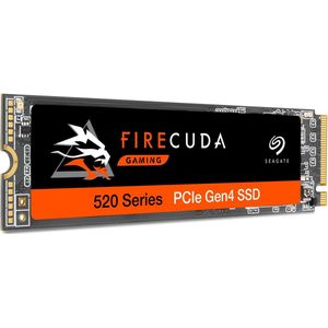 Seagate FireCuda 520 ZP1000GM3A002 - Solid state drive - gecodeerd - 1 TB - intern - M.2 2280 - PCI Express 4.0 x4 (NVMe) - TCG Pyrite Encryption