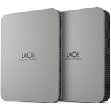 LaCie Mobile Drive (2022) - Externe Harde Schijf - 4 TB - Zilver