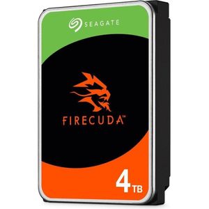 Seagate FireCuda, 4 TB, interne harde schijf - CMR 3,5 inch SATA 6 Gb/s 7200 rpm, 256 MB cache, 300 TB/jaar, 3 jaar Rescue Services (ST4000DXA05)