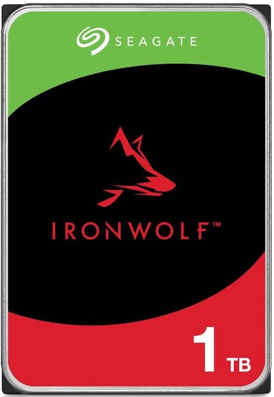 Seagate IronWolf ST1000VN008 interne harde schijf 1 TB 5400 RPM 256 MB 3.5" SATA III